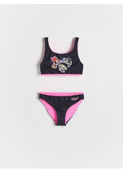 Reserved - Dwustronny strój kąpielowy Atomówki - czarny ze sklepu Reserved w kategorii Stroje kąpielowe - zdjęcie 188331263