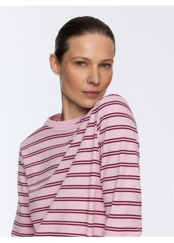 Reserved - Longsleeve z merceryzowanej bawełny - pastelowy róż ze sklepu Reserved w kategorii Bluzki damskie - zdjęcie 188331401