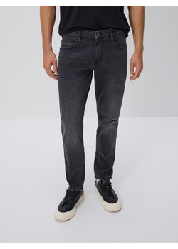 Reserved - Jeansy slim z efektem sprania - szary ze sklepu Reserved w kategorii Jeansy męskie - zdjęcie 188331490