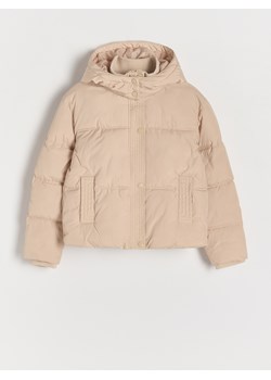 Reserved - Pikowana kurtka z kapturem - beżowy ze sklepu Reserved w kategorii Kurtki dziewczęce - zdjęcie 188333123