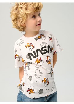 Sinsay - Bawełniana koszulka Peanuts NASA - biały ze sklepu Sinsay w kategorii T-shirty chłopięce - zdjęcie 188333614