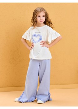 Sinsay - Spodnie dresowe wide leg z ozdobnymi falbankami - niebieski ze sklepu Sinsay w kategorii Spodnie dziewczęce - zdjęcie 188333622