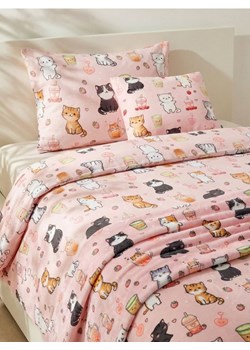 Sinsay - Komplet pościeli z kocim motywem - różowy ze sklepu Sinsay w kategorii Pościel dziecięca - zdjęcie 188333624