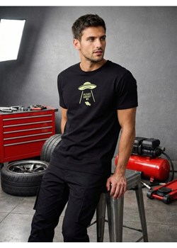 Sinsay - Bawełniana koszulka z nadrukiem - czarny ze sklepu Sinsay w kategorii T-shirty męskie - zdjęcie 188333641