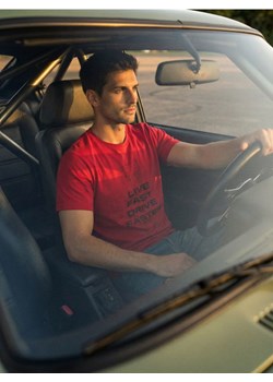 Sinsay - Bawełniana koszulka z krótkim rękawem - czerwony ze sklepu Sinsay w kategorii T-shirty męskie - zdjęcie 188333642