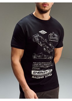 Sinsay - Bawełniana koszulka z krótkim rękawem - czarny ze sklepu Sinsay w kategorii T-shirty męskie - zdjęcie 188333643