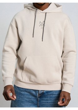 Sinsay - Bluza hoodie z nadrukiem - kremowy ze sklepu Sinsay w kategorii Bluzy męskie - zdjęcie 188333672