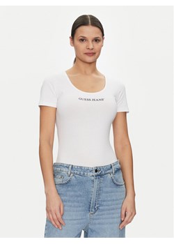 Guess Jeans Body W5GP25 J1314 Biały Slim Fit ze sklepu MODIVO w kategorii Bluzki damskie - zdjęcie 188333880