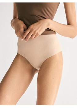 Reserved - Majtki figi z wysokim stanem - kremowy ze sklepu Reserved w kategorii Majtki damskie - zdjęcie 188334092