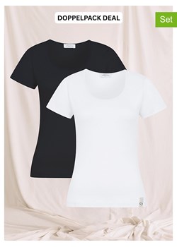 Cotton Candy Koszulki (2 szt.) "Banina O" w kolorze czarno-białym ze sklepu Limango Polska w kategorii Bluzki damskie - zdjęcie 188334431