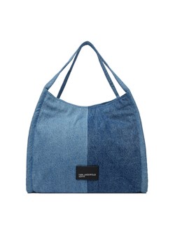 Torebka Karl Lagerfeld Jeans B1W50007 Niebieski ze sklepu eobuwie.pl w kategorii Torby Shopper bag - zdjęcie 188334583