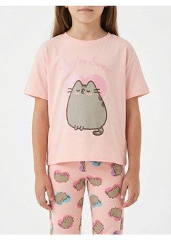 Sinsay - Bawełniana koszulka z nadrukiem Pusheen the Cat - różowy ze sklepu Sinsay w kategorii Bluzki dziewczęce - zdjęcie 188335382