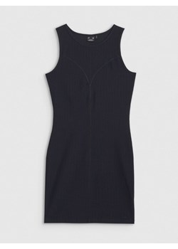 Damska sukienka midi 4F 4FRSS25TDREF188 - czarna ze sklepu Sportstylestory.com w kategorii Sukienki - zdjęcie 188335510