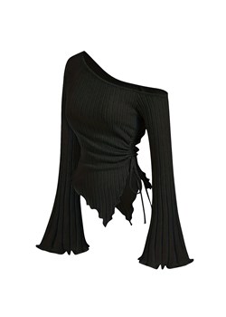 Damska bluzka z odkrytymi ramionami - Czarny XS ze sklepu Intimica.pl w kategorii Bluzki damskie - zdjęcie 188335843