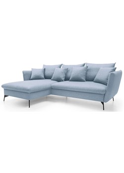 Niebieski narożnik nowoczesny z funkcją spania L5-B08 ze sklepu Edinos.pl w kategorii Narożniki - zdjęcie 188336442