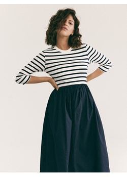 Reserved - Bawełniana sukienka midi - wielobarwny ze sklepu Reserved w kategorii Sukienki - zdjęcie 188337951