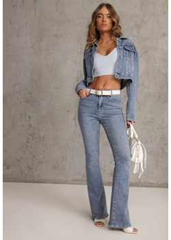 Niebieskie Bawełniane Jeansy Dzwony High Waist Kelapheu ze sklepu renee.pl w kategorii Jeansy damskie - zdjęcie 188338351