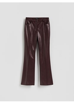 Reserved - Spodnie z imitacji skóry - bordowy ze sklepu Reserved w kategorii Spodnie damskie - zdjęcie 188338434