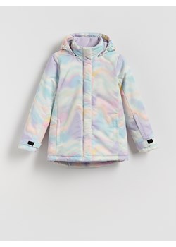Reserved - Ocieplana kurtka z kapturem - wielobarwny ze sklepu Reserved w kategorii Kurtki dziewczęce - zdjęcie 188338450