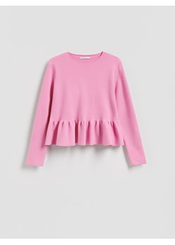 Reserved - Sweter z baskinką - różowy ze sklepu Reserved w kategorii Bluzki damskie - zdjęcie 188338594