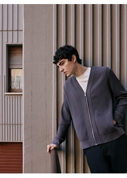 Reserved - Rozpinany kardigan - szary ze sklepu Reserved w kategorii Swetry męskie - zdjęcie 188338604