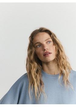 Reserved - T-shirt oversize z modalem - jasnoniebieski ze sklepu Reserved w kategorii Bluzki damskie - zdjęcie 188338612