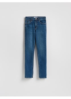 Reserved - Jeansy slim fit high waist - granatowy ze sklepu Reserved w kategorii Jeansy damskie - zdjęcie 188338652
