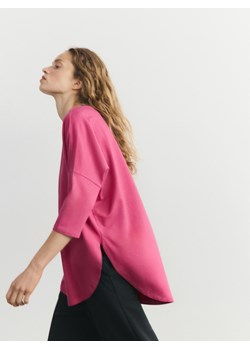 Reserved - T-shirt z modalem - fuksja ze sklepu Reserved w kategorii Bluzki damskie - zdjęcie 188338682