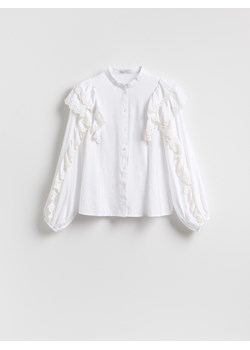 Reserved - Koszula z falbanami - biały ze sklepu Reserved w kategorii Bluzki damskie - zdjęcie 188338712