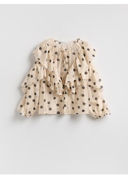 Reserved - Bluzka w groszki - złamana biel ze sklepu Reserved w kategorii Bluzki damskie - zdjęcie 188338722