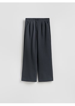 Reserved - Spodnie z zakładkami - ciemnoszary ze sklepu Reserved w kategorii Spodnie damskie - zdjęcie 188338793