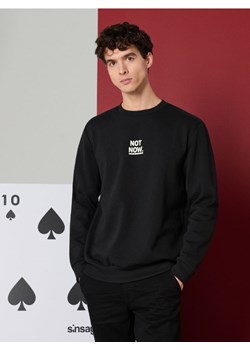 Sinsay - Bluza crewneck z napisem - czarny ze sklepu Sinsay w kategorii Bluzy męskie - zdjęcie 188339751