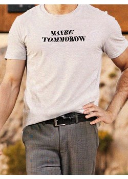 Sinsay - Koszulka z napisem - szary ze sklepu Sinsay w kategorii T-shirty męskie - zdjęcie 188339774