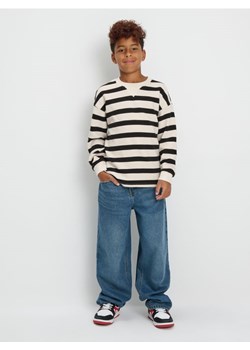 Sinsay - Jeansy baggy z efektem sprania - granatowy ze sklepu Sinsay w kategorii Spodnie chłopięce - zdjęcie 188339793