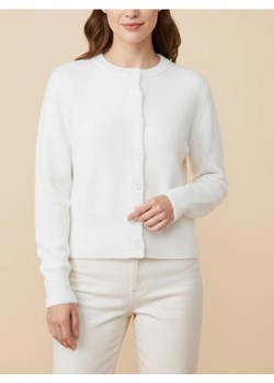 Sinsay - Kardigan z guzikami z domieszką wełny - biały ze sklepu Sinsay w kategorii Swetry damskie - zdjęcie 188339800