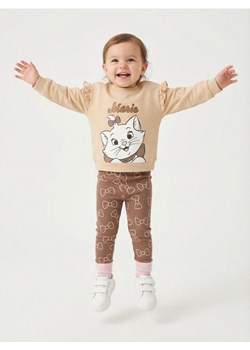 Sinsay - Komplet: bluza i legginsy z nadrukiem Marie - beżowy ze sklepu Sinsay w kategorii Komplety chłopięce - zdjęcie 188339821