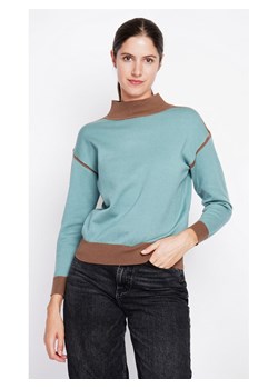 William de Faye Sweter w kolorze turkusowo-karmelowym ze sklepu Limango Polska w kategorii Swetry damskie - zdjęcie 188340334