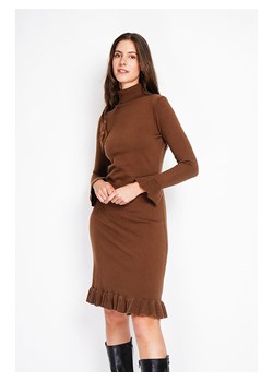 William de Faye Sukienka dzianinowa w kolorze jasnobrązowym ze sklepu Limango Polska w kategorii Sukienki - zdjęcie 188340440