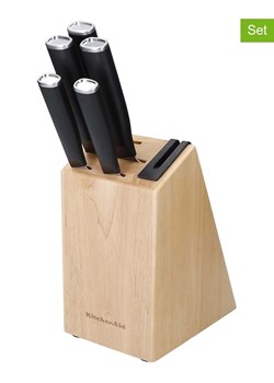 KitchenAid 6-częściowy zestaw w kolorze czarno-jasnobrązowym ze sklepu Limango Polska w kategorii Noże kuchenne - zdjęcie 188341580