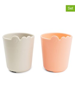 done by deer Kubki (2 szt.) "Croco" w kolorze koralowo-beżowym - 100 ml ze sklepu Limango Polska w kategorii Kubki - zdjęcie 188342112