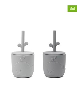 done by deer Kubki (2 szt.) "Wally" w kolorze szarym ze słomkami - 12 m+ ze sklepu Limango Polska w kategorii Kubki - zdjęcie 188342151