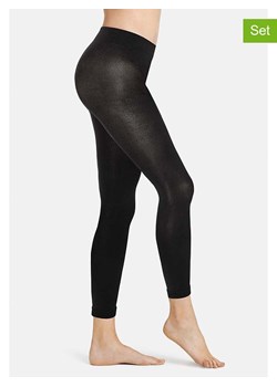 camano Legginsy (2 pary) w kolorze czarnym - 80 DEN ze sklepu Limango Polska w kategorii Spodnie damskie - zdjęcie 188342791