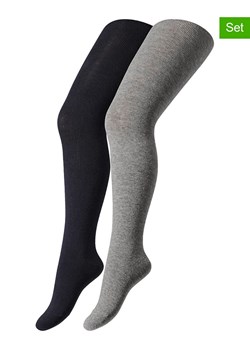 camano Rajstopy (2 pary) w kolorze szaro-granatowym ze sklepu Limango Polska w kategorii Rajstopy dziecięce - zdjęcie 188342792