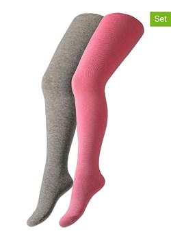 camano Rajstopy (2 pary) w kolorze jasnoróżowym i szarym ze sklepu Limango Polska w kategorii Rajstopy dziecięce - zdjęcie 188342793