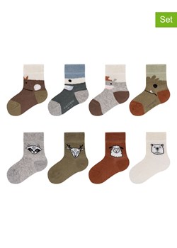 camano Skarpety (8 par) w kolorze jasnobrązowo-szaro-oliwkowym ze sklepu Limango Polska w kategorii Skarpetki dziecięce - zdjęcie 188342904
