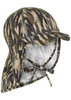 mikk-line Czapka w kolorze beżowo-zielono-brązowym z osłoną karku ze sklepu Limango Polska w kategorii Czapki dziecięce - zdjęcie 188343410