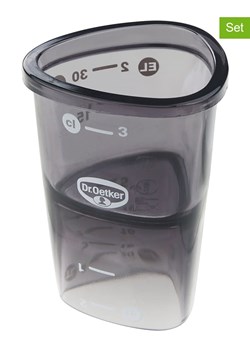 Dr. Oetker Mini kubki (2 szt.) w kolorze szarym z miarką - 30 ml ze sklepu Limango Polska w kategorii Akcesoria kuchenne - zdjęcie 188344250