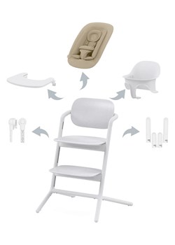 Cybex Krzesełko 4w1 "Lemo" w kolorze biało-beżowym do karmienia ze sklepu Limango Polska w kategorii Fotele dziecięce - zdjęcie 188345564