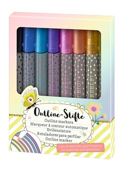 moses. Długopisy konturowe (8 szt.) "Flowers &amp; Friends" - 6+ ze sklepu Limango Polska w kategorii Akcesoria biurowe - zdjęcie 188346030