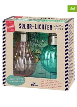 moses. Lampy solarne (2 szt.) w kolorze szarym i turkusowym ze sklepu Limango Polska w kategorii Oświetlenie - zdjęcie 188346333